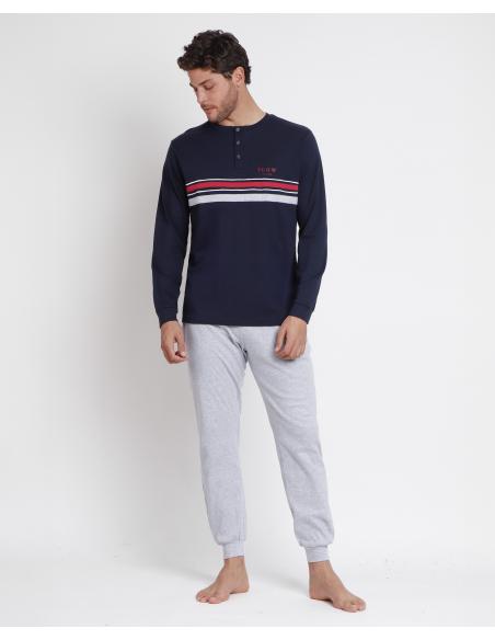 STAY AT HOME Pijama Manga Larga Slow Living para Hombre