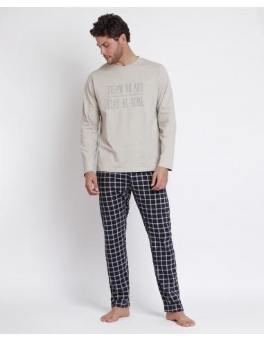 STAY AT HOME Pijama Manga Larga Dream On para Hombre