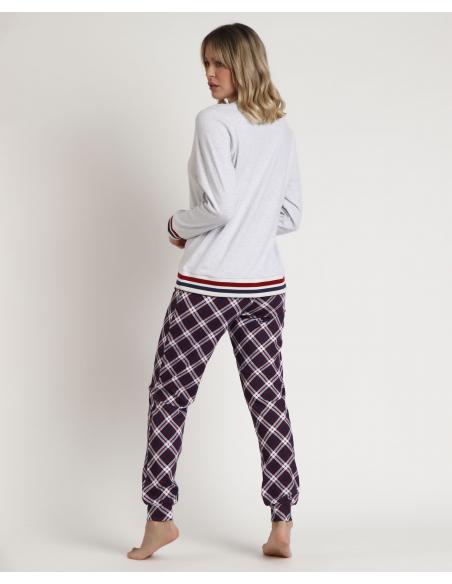 ADMAS Pijama Manga Larga ADM Family para Mujer