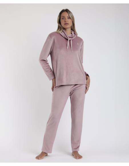 ADMAS LUXURY Pijama Manga Larga Velvet Tracksuit para Mujer