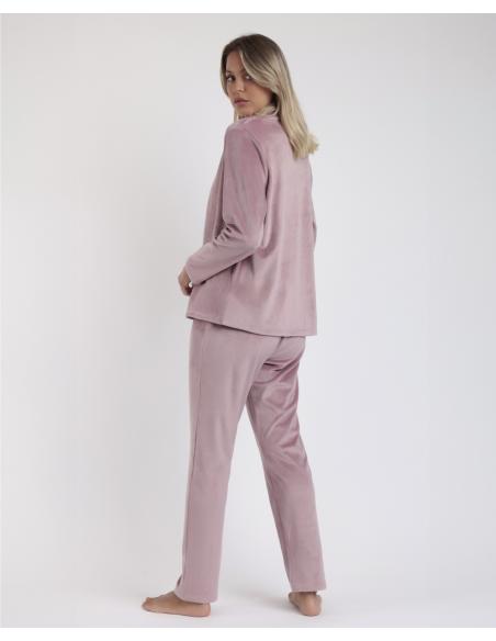 ADMAS LUXURY Pijama Manga Larga Velvet Tracksuit para Mujer