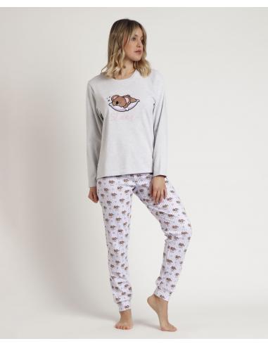 ADMAS Pijama Manga Larga All You Need is Sleep A para Mujer