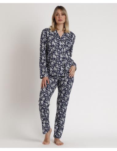 ADMAS GARDEN Pijama Manga Abierto Larga Romantic Winter para Mujer