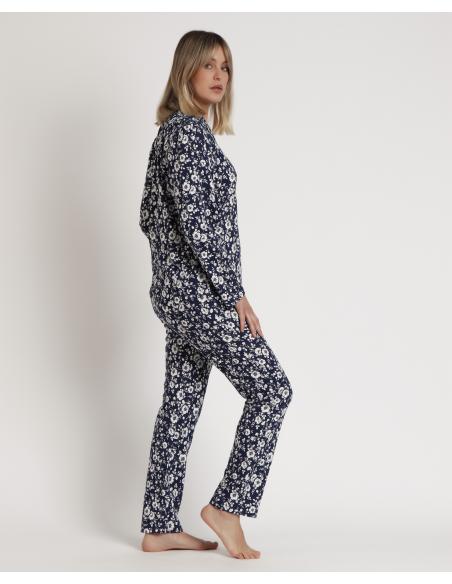 ADMAS GARDEN Pijama Manga Abierto Larga Romantic Winter para Mujer