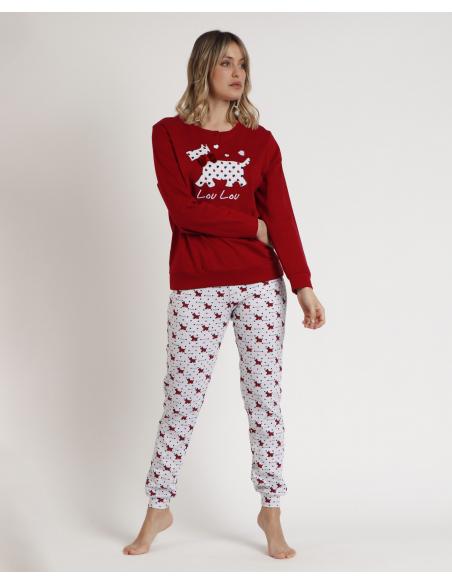 ADMAS Pijama Manga Larga Tapeta Lou Lou Cold para Mujer