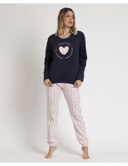 ADMAS Pijama Manga Larga You Are So Loved para Mujer