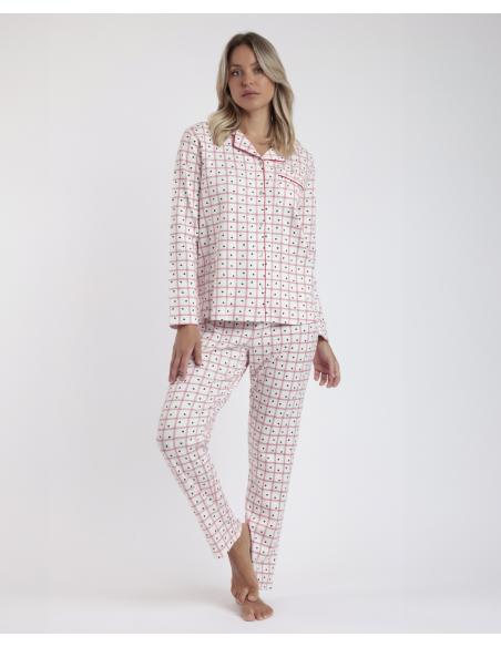 ADMAS Pijama Abierto Manga Larga You Are So Loved para Mujer