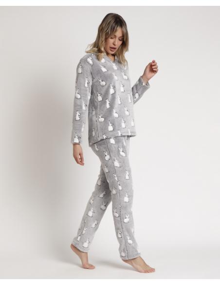 ADMAS Pijama Manga Larga Corel Bunnies On The Moon para Mujer