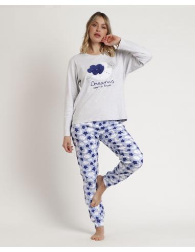 ADMAS Pijama Manga Larga Dreams Come True para Mujer