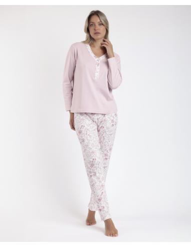 ADMAS CLASSIC Pijama Manga Larga Tapeta Live para Mujer