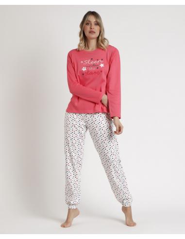 ADMAS Pijama Manga Larga Star D para Mujer