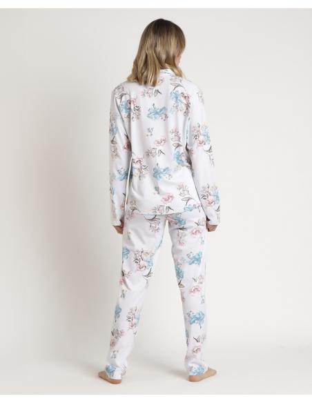 ADMAS Pijama Abierto Manga Larga French Garden para Mujer