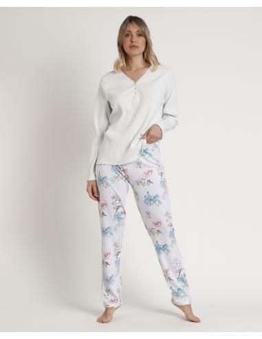 ADMAS GARDEN Pijama Manga Larga French Garden para Mujer