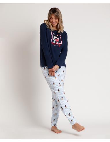 DISNEY Pijama Manga Larga Mickey New York para Mujer