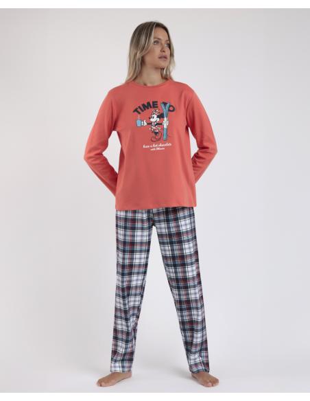 DISNEY Pijama Manga Larga Winter Club para Mujer