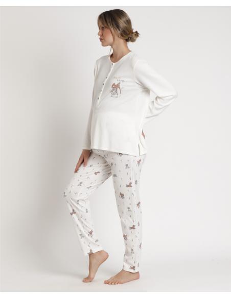 DISNEY Pijama Manga Larga Maternity Bambi You are so Loved para Mujer