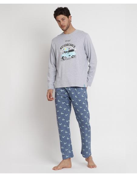 MR WONDERFUL Pijama Manga Larga Motodreamer para Hombre