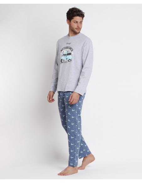 MR WONDERFUL Pijama Manga Larga Motodreamer para Hombre