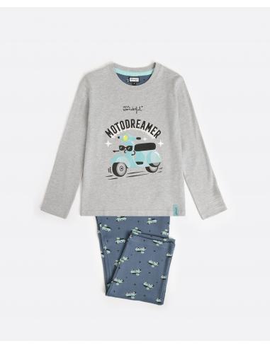 MR WONDERFUL Pijama Manga Larga Motodreamer para Niño