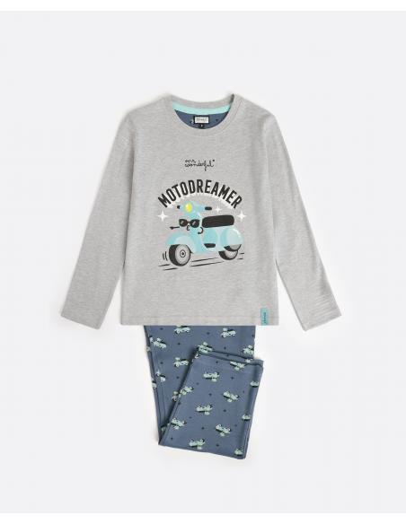 MR WONDERFUL Pijama Manga Larga Motodreamer para Niño