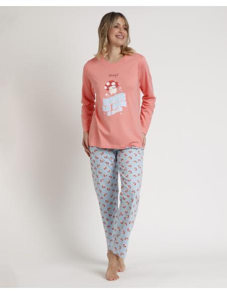 MR WONDERFUL Pijama Manga Larga Eres lo Más para Mujer