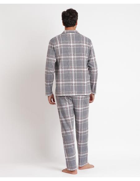 ADMAS Pijama Abierto Manga Larga Boston para Hombre