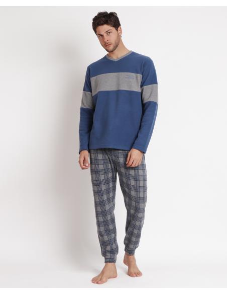 ADMAS MAGNIFIC Pijama Manga Larga Saxony para Hombre