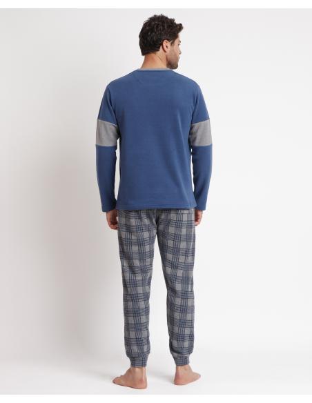 ADMAS MAGNIFIC Pijama Manga Larga Saxony para Hombre