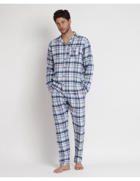 ADMAS CLASSIC Pijama Abierto Manga Larga Sapphire para Hombre