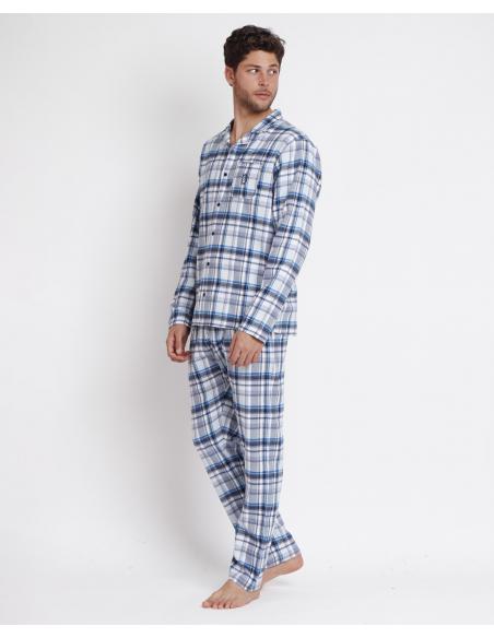 ADMAS CLASSIC Pijama Abierto Manga Larga Sapphire para Hombre