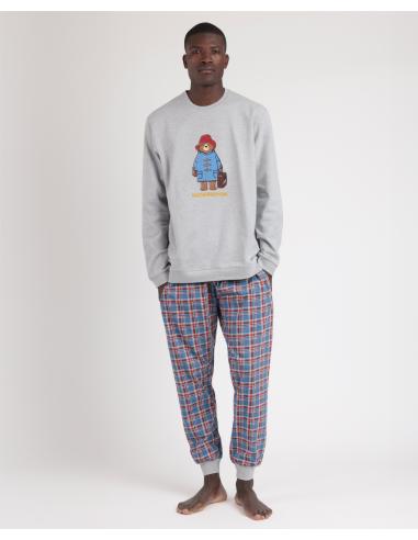 PADDINGTON Pijama Manga Larga Checks para Hombre