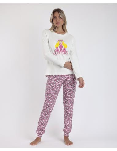 BARBIE Pijama Manga Larga Chic para Mujer