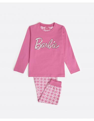 BARBIE Pijama Manga Larga Vichy Mood Barbie para Niña