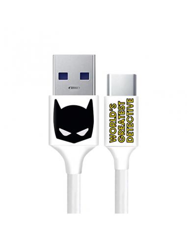 Cable 3.0 USB a Tipo C Batman logo y máscara 1m