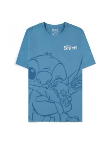 Camiseta abrazo de Stitch - azul XXL