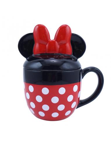 Taza 3D con tapa cuerpo Minnie Mouse 425 ml