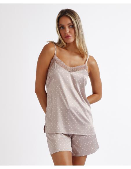 ADMAS CLASSIC Pijama Novia Tirantes Dots Lace para Mujer