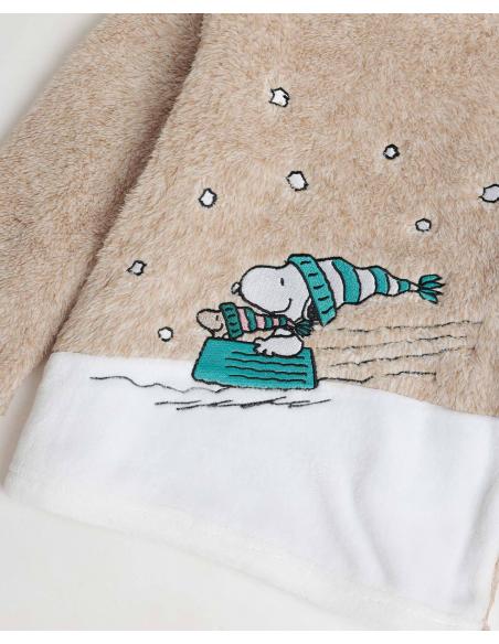 PEANUTS Pijama Manga Larga Calentito Let It Snow para Niña