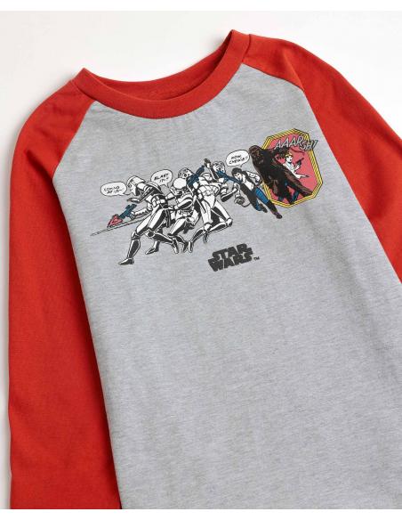 STAR WARS Pijama Manga Larga Gray Comic para Niño