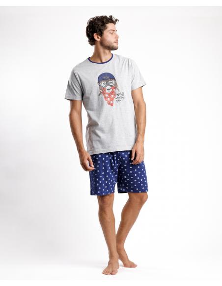 DIVER Pijama Manga Corta Wild Crazy Guy para Hombre