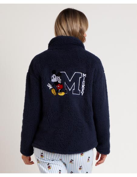 DISNEY Bata Manga Larga Calentita Mickey New York para Mujer