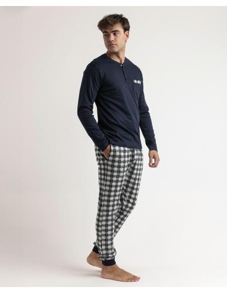 ADMAS CLASSIC Pijama Manga Larga Tapeta Classic Checks para Hombre