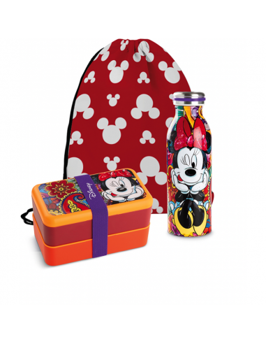 Set de Lunch Box con Botella Térmica Minnie Mouse Forever & Ever + bolsa