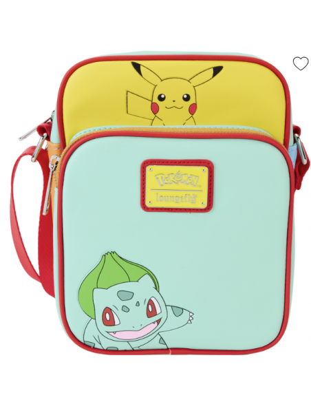 Bolso Bandolera Pikachu, Bulbasur, Squirtle, Eevee y Charmander