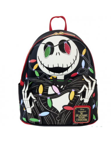 Mini Mochila Jack Skelington con luces deNavidad Glow in the Dark