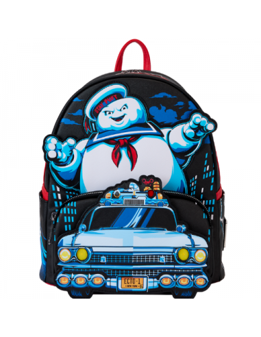 Mini Mochila Stay Puft persiguiendo al Ecto-1