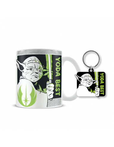 Set de taza y llavero Yoda Best