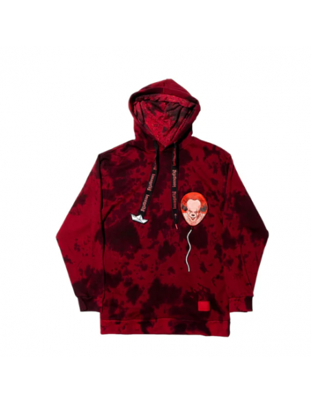 Sudadera unisex con capucha cara de Pennywise en globo M