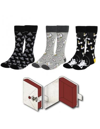 Pack calcetines 3 piezas Harry Potter talla 38/45