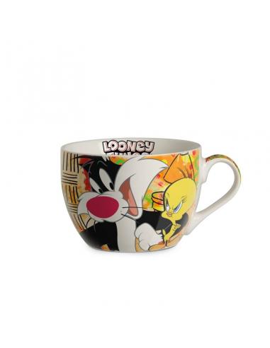 Taza de desayuno Silvestre y Piolín 480 ml